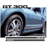 2005-11 Mustang Lower Rocker Side Stripe Kit w/ 'GT 300' Designation - Black