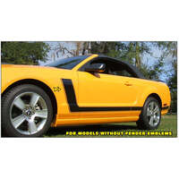 2005-09 Mustang V6 'L' Side Stripe Kit (No Emblem/No Name) Antique White