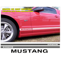 Mustang Lower Rocker Side "Mustang" Style 1 Stripe Set (Approx 24" x 80" Long) Antique White