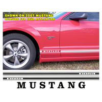 Mustang Lower Rocker Side "Mustang" Style 2 Stripe Set (Approx 24" x 80" Long) Antique White