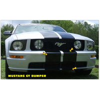 2005-09 Mustang GT 10pc Front Bumper Valance Lemans Stripe Kit - Antique White