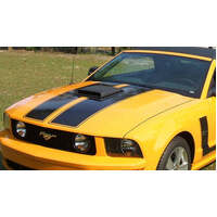 2005-09 Mustang Dual Hood Stripes w/ Pinstripe - Antique White