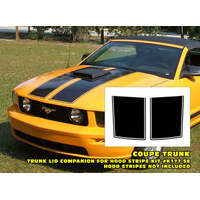 2005-09 Mustang Hardtop Dual Trunk Stripe w/ Pinstripe Kit - Antique White