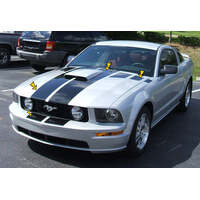 2005-09 Mustang Boss Style Hood Stripes W/Fader Decal Kit - Antique White