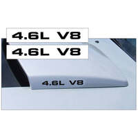 2005-09 Mustang '46L V8' Scoop Decal Set (75 Tall x 7 Long) Antique White