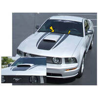 2005-09 Mustang Hood Bulge w/ Spears Decal Kit - Black