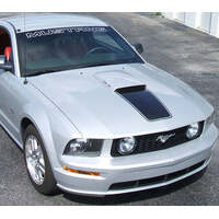 2005-09 Mustang GT Square Nose Hood w/ Pinstripe Decal - Black