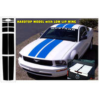 2005-09 Mustang Lemans Hardtop Dual Hood 12pc Stripe Kit - Antique White