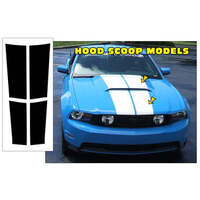 2010-12 Mustang Dual Hood Stripe Decal Kit - Antique White