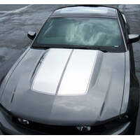 2010-12 Mustang Bulge Dual Hood Stripe Decal Kit - Black