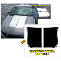 2010-12 Mutang Hardtop/Glass Roof w/ No Wing Bulge Dual Trunk Stripe - Antique White