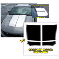 2010-12 Mutang Hardtop/Glass Roof w/ Low Wing Bulge Dual Trunk Stripe - Antique White