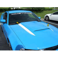 2010-12 Mustang Hood Cowl Stripe Kit - Black