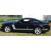 2010-12 Mustang L Side Stripe Boss Style Kit - Black