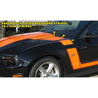 2010-12 Mustang Fader Add-On For 'L' Side Stripe -Gloss Black