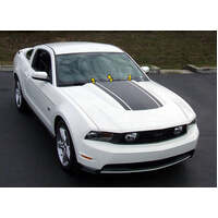 2010-12 Mustang Triple Hood Bulge Stripe - Antique White