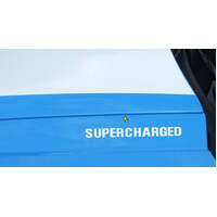 2010-14 Mustang 'Supercharged' Hood Rise Designation Set - Blue