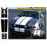 2010-12 Mustang Lemans Glass Roof 20pc Stripe Kit (No Wing - No Hood Scoop) Antique White