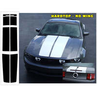 2010-12 Mustang Lemans Hardtop 12pc Racing Stripe Decal Kit (No Wing) Antique White