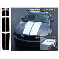 2010-12 Mustang Lemans Hardtop 12pc Racing Stripe Decal Kit (Low Wing) Antique White