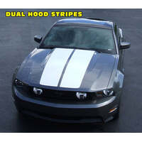 2010-12 Mustang Dual Hood Stripe Kit (Hood Only) Antique White