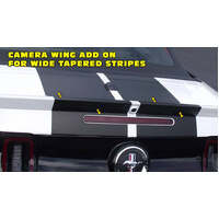 2010-14 Mustang Lemans Camera Wing Stripes For Tapered Stripe Kit - Antique White