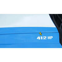 2010-14 Mustang '412 HP' Hood Rise Designation Set - Blue