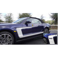 2010-14 Mustang C-Stripe Side Body Kit Models w/out Fender Emblems Only - Silver Metallic