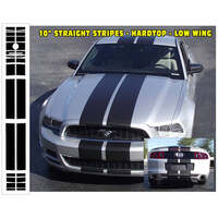 2013-14 Mustang Lemans 10 Straight Hardtop Stripe Kit (Low Wing/Not For Use On Camera Wings) Antique White