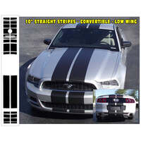 2013-14 Mustang Lemans 10 Straight Convertible Stripe Kit (Low Wing/Not For Use On Camera Wings) Antique White