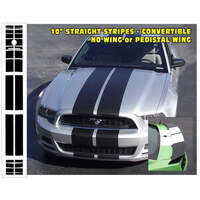 2013-14 Mustang Lemans 10 Straight Hardtop Stripe Kit (No Wing Or Pedestal Wing) Antique White