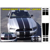 2013-14 Mustang Lemans Tapered Glass Roof Stripe Kit (Low Wing/Not For Use On Camera Wings) Antique White