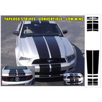 2013-14 Mustang Lemans Tapered Convertible Stripe Kit (Low Wing /Not For Use On Camera Wings) Antique White