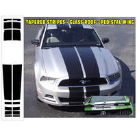 2013-14 Mustang Lemans Tapered Glass Roof Stripe Kit (Pedestal Wing) Antique White