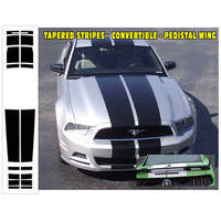 2013-14 Mustang Lemans Tapered Convertible Stripe Kit (Pedestal Wing) Antique White