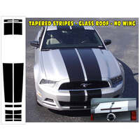 2013-14 Mustang Lemans Tapered Glass Roof Stripe Kit (No Wing) Antique White