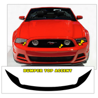 2013-14 Mustang Front Bumper Accent Stripe - Matt Black