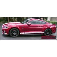 2015 -17 Mustang GT Rocker Stripe w/ GT Name Cutout In Fender Section - Gloss Black