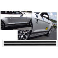 2015 -17 Mustang GT Triple Lower Rocker Stripes - Antique White