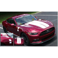 2015 -17 Mustang Dual Hood Stripes w/ Faders - Gloss Black