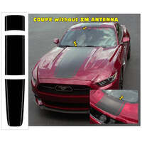 2015 -17 Mustang Coupe Triple Over The Car Stripes (No Antenna) Antique White