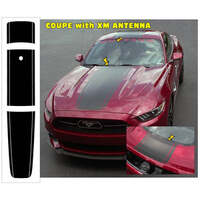 2015 -17 Mustang Coupe Triple Over The Car Stripes (XM Antenna) Antique White