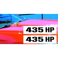 2015 -17 Mustang - 435HP Hood Rise Designation Decal Set - Gloss Black