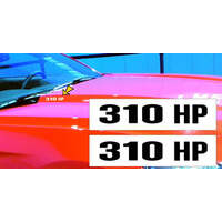 2015 -17 Mustang - 310HP Hood Rise Designation Decal Set - Antique White