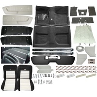 1965 Mustang Full Pony Interior Kit - Fastback - Black & White