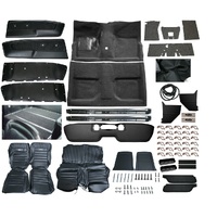 1965 Mustang Full Pony Interior Kit - Fastback - Black