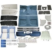 1965 Mustang Full Pony Interior Kit - Fastback - Blue & White