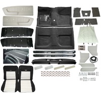 1966 Mustang Full Pony Interior Kit - Fastback - Black & White