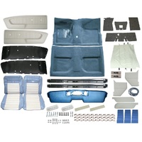 1966 Mustang Full Pony Interior Kit - Fastback - Blue & White