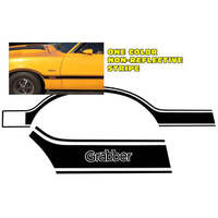 1971 Maverick Grabber Side Stripe Kit - Black Non-Reflective